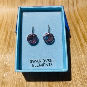 Swarovski Lavender Crystal Drop Earrings
